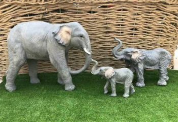 大象雕塑制造，玻璃鋼構(gòu)件，仿真大象雕塑提供