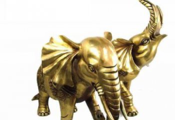 純銅大象雕塑，動物雕塑，黃銅大象雕塑生產