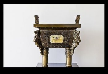 黃銅材質鑄造-司母戊鼎銅雕塑加工