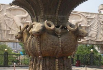 制造四羊方尊銅雕塑廠家