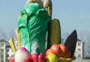 雕塑果籃制造，街景小品，景觀白菜果籃雕塑優(yōu)價(jià)