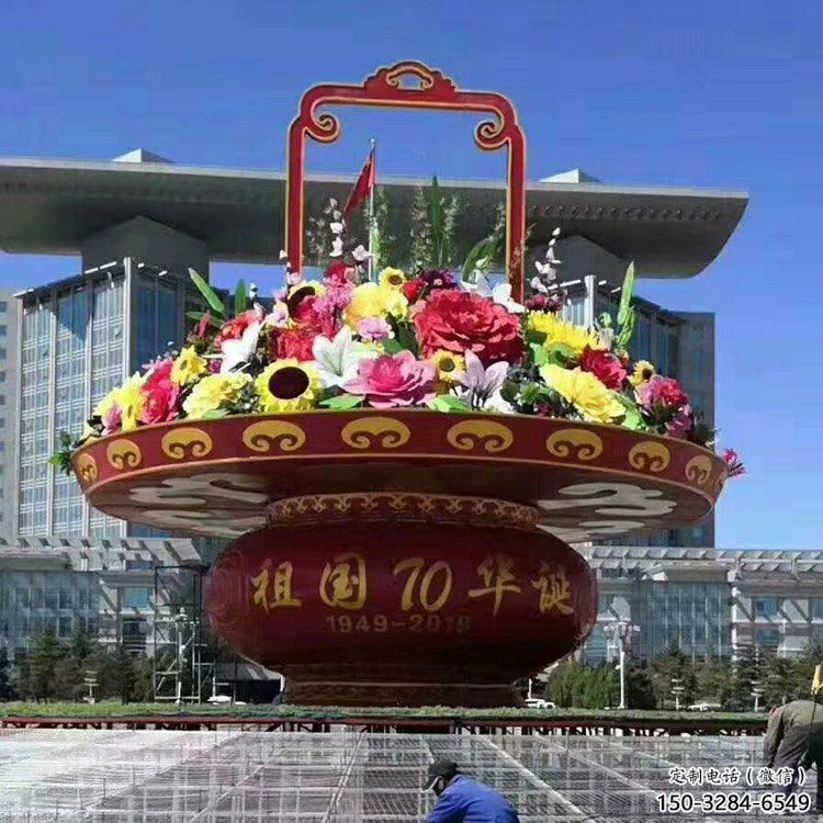 商業(yè)花籃雕塑供應(yīng)，城區(qū)小品，體育仿真花籃雕塑制造商