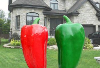 紀念果籃雕塑生產，廣場雕塑，辣椒果籃雕塑展品