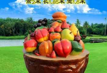 雕塑果籃精選，中式工藝，蘋果果籃雕塑供給