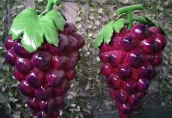 景區(qū)果籃雕塑觀賞型，公園小品，葡萄果籃雕塑生產(chǎn)商