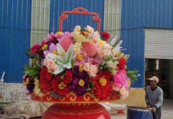 花籃雕塑制造商，露天雕塑，旅游區花籃雕塑訂做