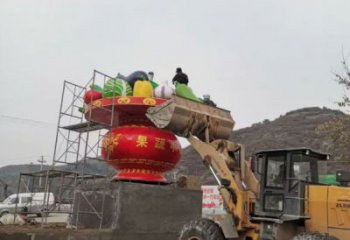 花籃雕塑優選，拉絲工藝，旅游區花籃雕塑承接