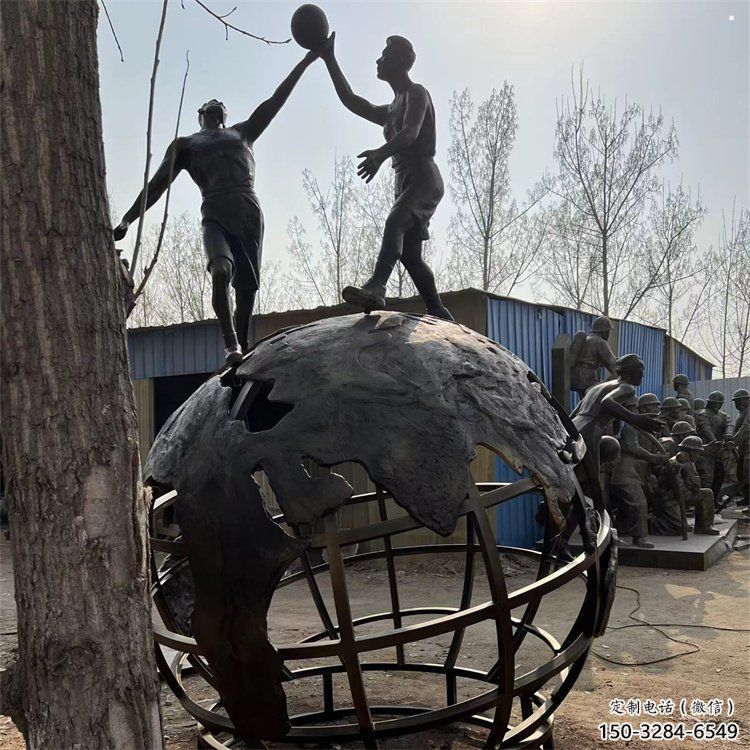 地球儀雕塑精選，景區雕塑，景觀地球儀人物雕塑提供