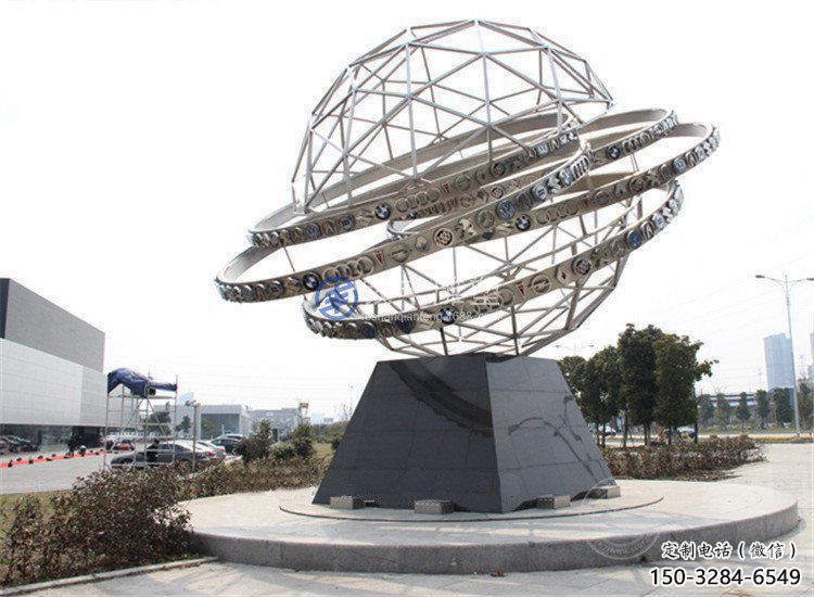 地球儀雕塑點擊，地標擺件，現代地球儀雕塑承接
