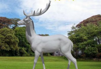 梅花鹿雕塑生產(chǎn)，動(dòng)物雕塑，玻璃鋼梅花鹿雕塑定制