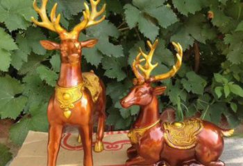 戶外馴鹿雕塑，公園廣場雕塑，仿真工藝制造
