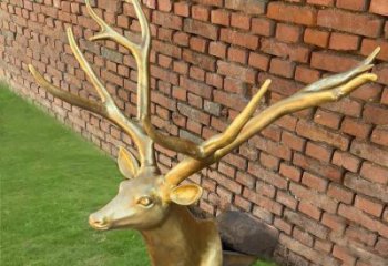 街頭馴鹿雕塑，廣場擺放雕塑，仿古擺件