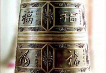 福字銅鐘雕塑-仿古鑄銅雕塑