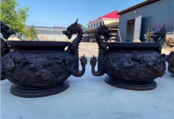 現代盤龍象形龍雕塑