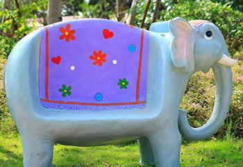 大象坐凳雕塑，公園動物雕塑，玻璃鋼坐凳雕塑廠家