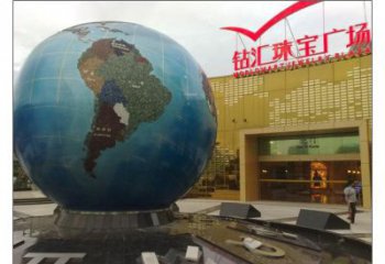 地球雕塑定制，露天雕塑，不銹鋼地球雕塑展品