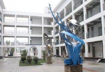 地球儀雕塑承接，校園雕塑，現(xiàn)代地球儀雕塑定制