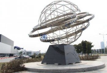 地球儀雕塑點(diǎn)擊，地標(biāo)擺件，現(xiàn)代地球儀雕塑承接