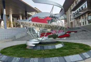 地球儀雕塑觀賞型，公園小品，現代地球儀雕塑生產商