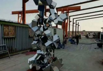 農(nóng)村景觀石雕塑，鏤空景觀雕塑，抽象效果