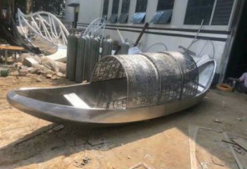 街道景觀雕塑，鍛造帆船雕塑，鏡面效果