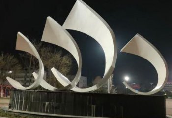 農(nóng)村帆船雕塑，烤漆景觀雕塑，抽象效果