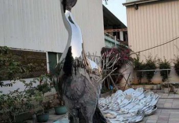 室外鳳凰雕塑展品，公園小品，不銹鋼鳳凰雕塑生產(chǎn)廠家