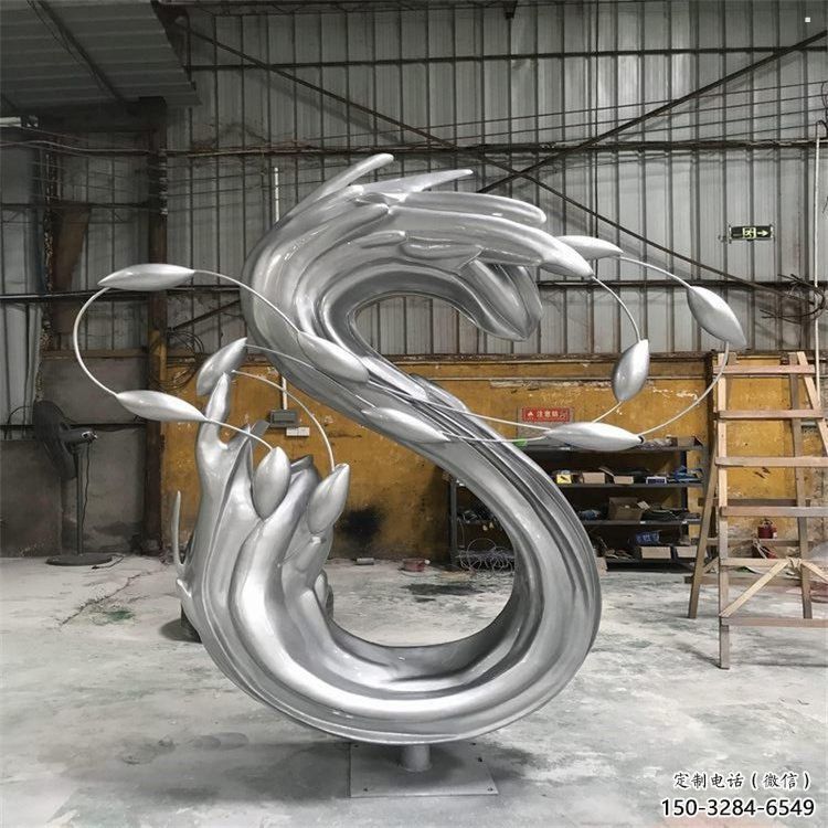 公園海浪雕塑，噴砂發光雕塑，鍛造工藝