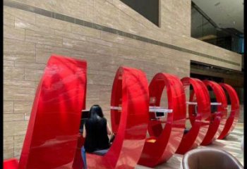 膠卷坐凳雕塑類型，室外美陳藝術雕塑