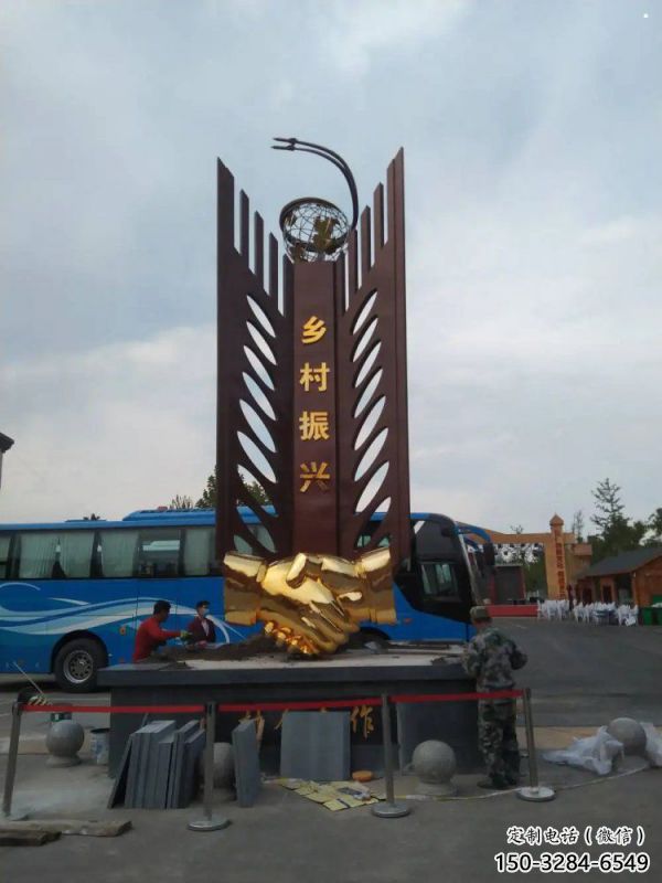 精神堡壘握手雕塑，廣場系列，不銹鋼握手雕塑優(yōu)選