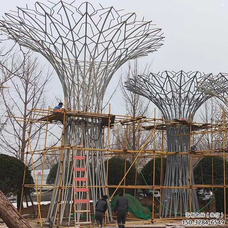烤漆遮陽樹雕塑制造商，室外軟裝，鏤空遮陽樹雕塑制作
