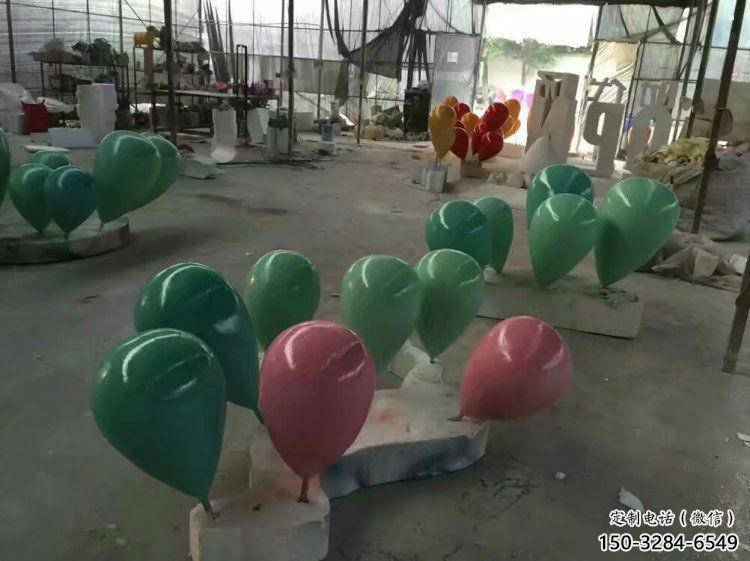 氣球樹雕塑精選，美陳雕塑，玻璃鋼氣球樹雕塑觀賞型