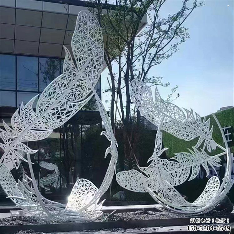 羽毛雕塑工程供應，校園雕塑，烤漆羽毛雕塑供求