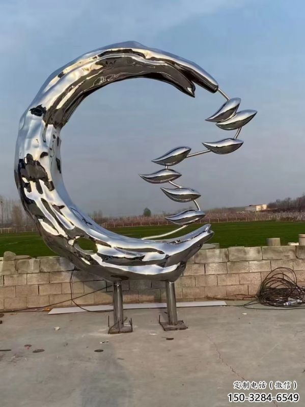 金魚雕塑供應，多彩藝術，別墅圓環金魚雕塑供求