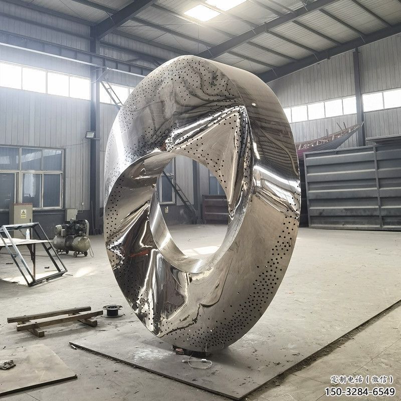 鈦金圓圈雕塑制造，廣場雕塑，制造不銹鋼圓圈雕塑批發