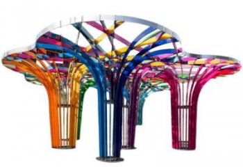 燈光樹雕塑，標識雕塑，燈光蘑菇樹雕塑制造廠家