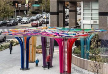 燈光樹雕塑選定，園林裝飾，大型燈光蘑菇樹雕塑公司