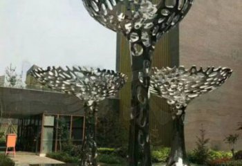 蘑菇樹雕塑生產(chǎn)商，街頭藝術，藝術鏤空蘑菇樹雕塑精選