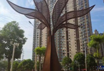 仿真樹葉雕塑，校園雕塑，彩繪仿真樹葉雕塑廠家