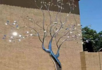 樹雕塑定制，景觀雕塑，不銹鋼樹雕塑預(yù)定