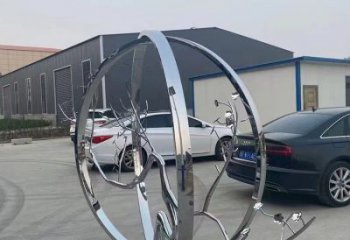 圓環樹雕塑指用，景觀雕塑，不銹鋼圓環樹雕塑點擊