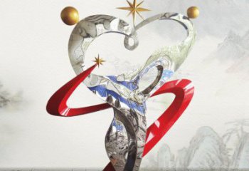 心形雕塑觀賞型，公園小品，鏡面不銹鋼心形雕塑常用