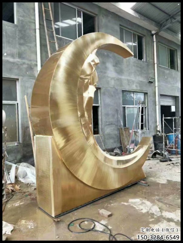 戶外月神雕塑通用，多彩藝術(shù)，不銹鋼月神雕塑供應(yīng)