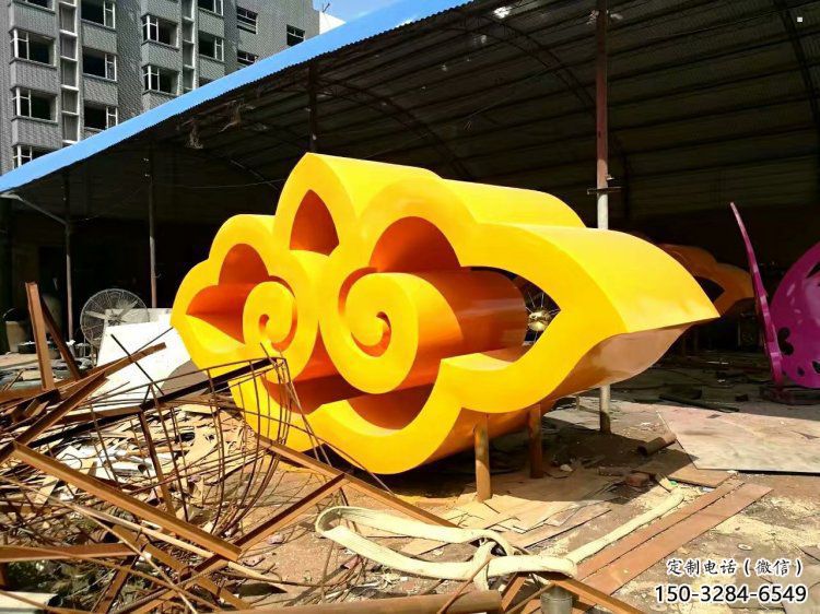 景觀館云朵雕塑，鍍銅景觀雕塑，鍍銅工藝