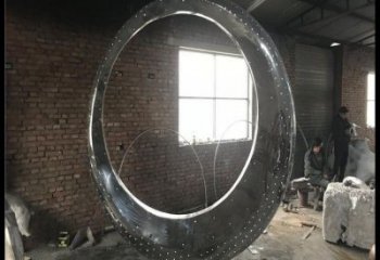 制造月亮船雕塑專供，地標擺件，不銹鋼月亮船雕塑訂做