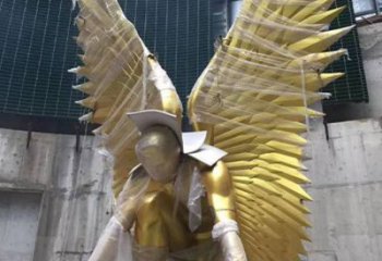 雕塑鳥翅景觀制造，街景小品，不銹鋼鳥翅雕塑優(yōu)價