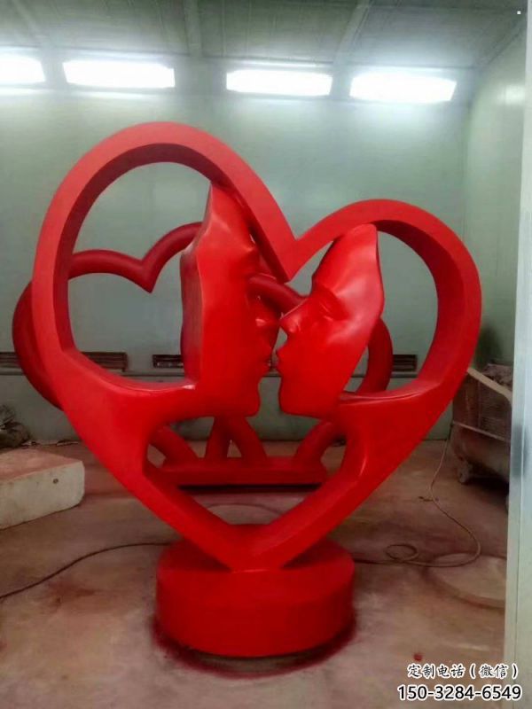 合肥制造心形人物雕塑供需，鋼管組合，雕塑工程制作供應