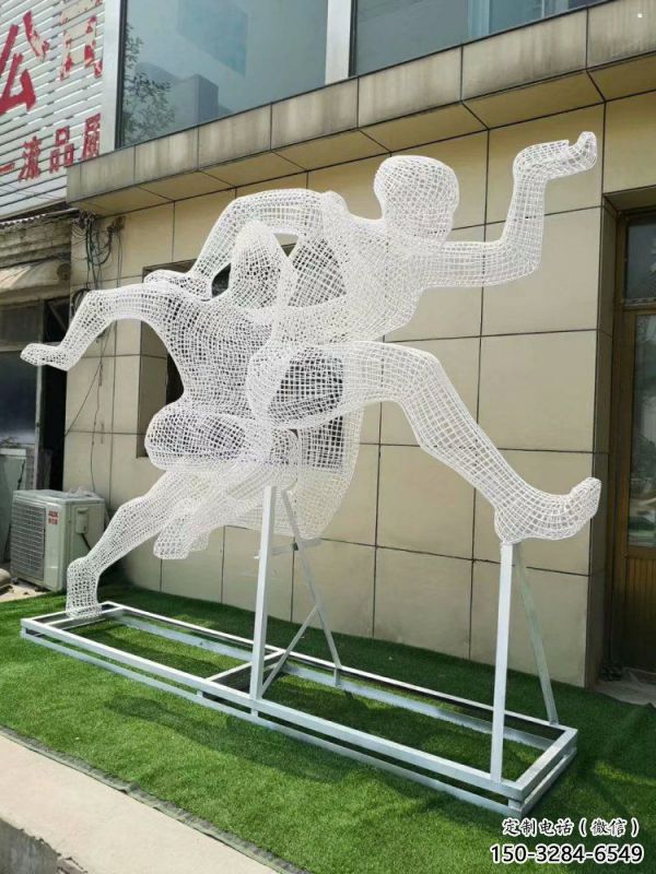 六安鏤空健兒雕塑制造，校園雕塑，金屬鐵藝人物雕塑展品