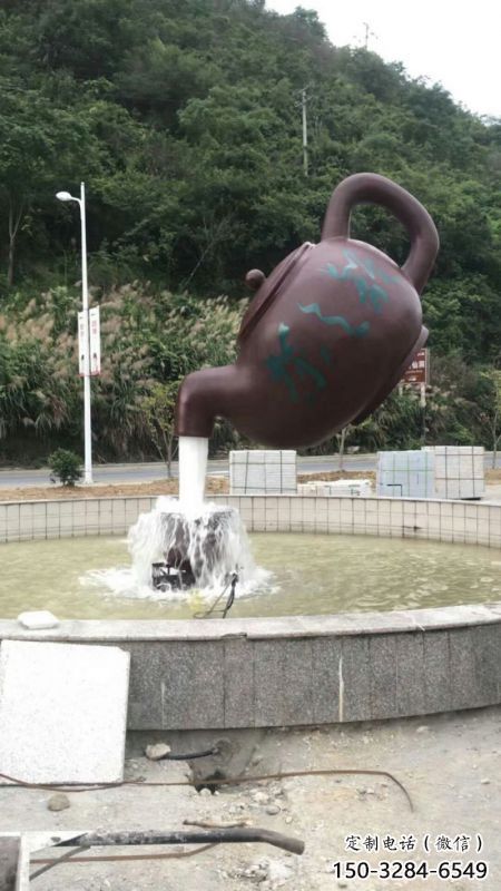 蚌埠小區(qū)天壺標志雕塑，多彩藝術，天壺雕塑生產廠家