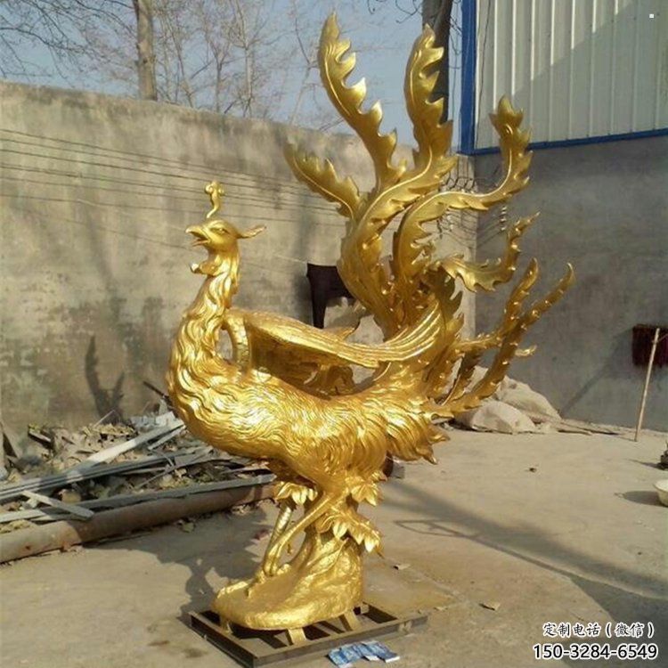 汕尾鳳凰雕塑廠家，鍛造工藝，銅鳳凰雕塑廠家承接